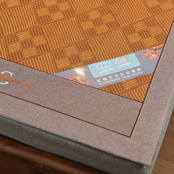 91家纺网 家纺一手货源 找家纺 苏迪网销供货 藤席-凉席 -2025新款凉席冰藤席冰丝席凉感空调席艾草藤席-古藤 古藤凉席--太阳花