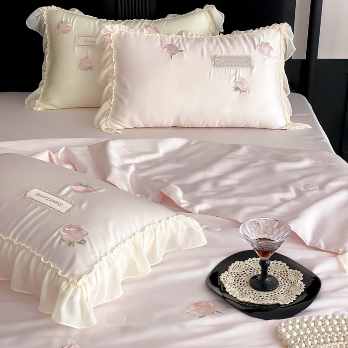 91家纺网 家纺一手货源 找家纺 （总）MIU缪家居 2025新款60支兰精天丝夏被四件套 爱莎 单夏被控价288/四件套控价388 