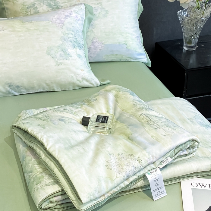 91家纺网 家纺一手货源 找家纺 （总）慕尚家纺 2025新款莱赛尔天丝夏被夏凉被空调被四件套