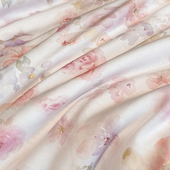 91家纺网 家纺一手货源 找家纺 慕尚家纺 2025新款莱赛尔天丝夏被夏凉被空调被四件套 水漾粉