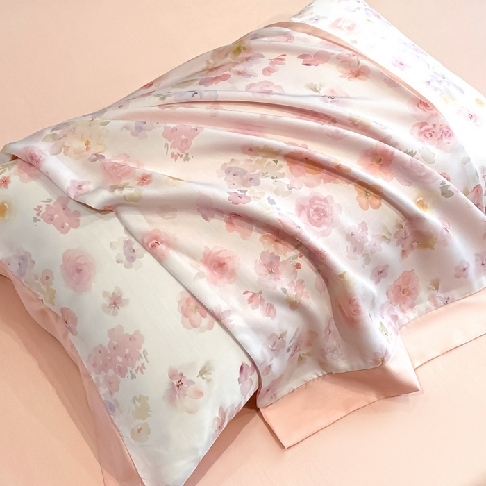 91家纺网 家纺一手货源 找家纺 慕尚家纺 2025新款莱赛尔天丝夏被夏凉被空调被四件套 水漾粉