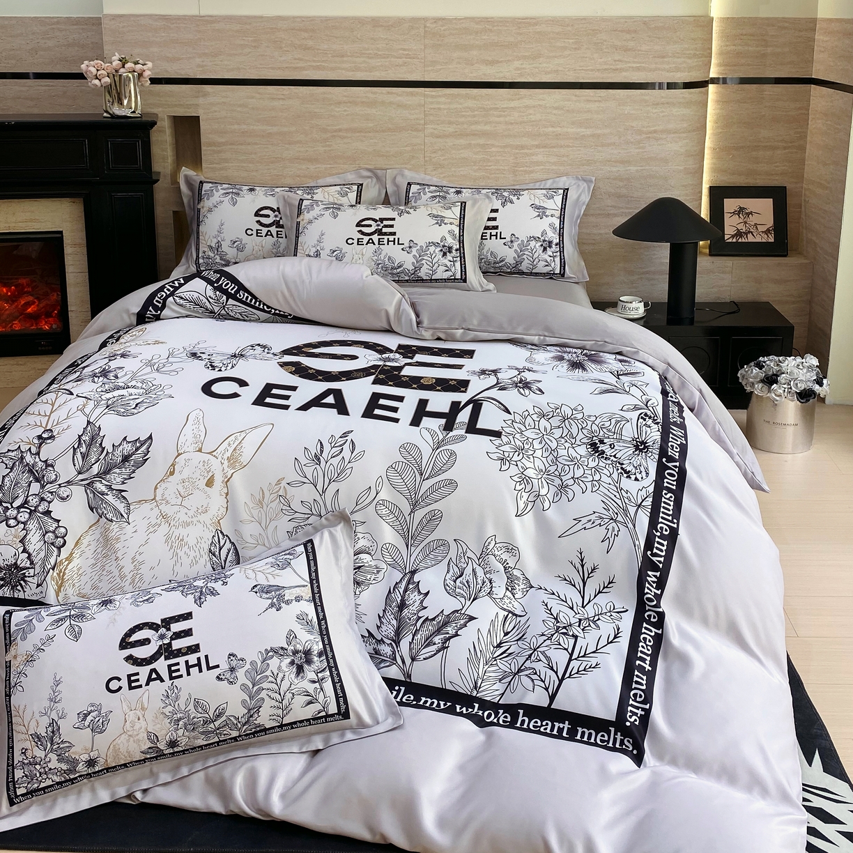 91家纺网 家纺一手货源 找家纺 （总）大麦乐田 2025新款轻奢高端数码印花四件套系列