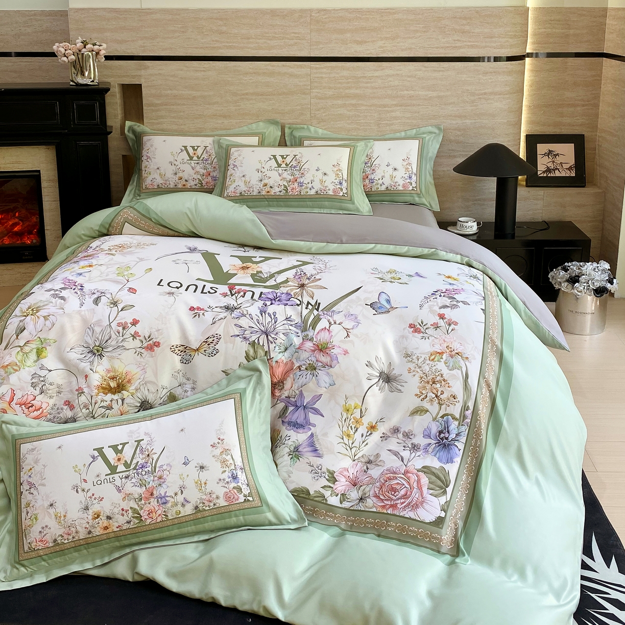 91家纺网 家纺一手货源 找家纺 （总）大麦乐田 2025新款轻奢高端数码印花四件套系列