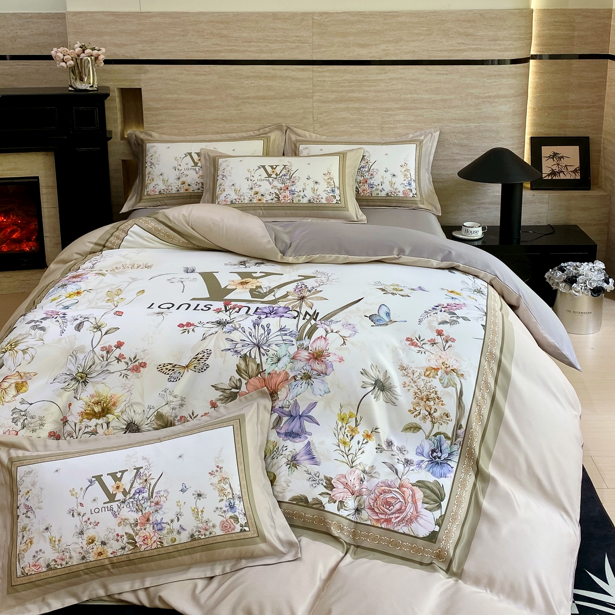 91家纺网 家纺一手货源 找家纺 （总）大麦乐田 2025新款轻奢高端数码印花四件套系列