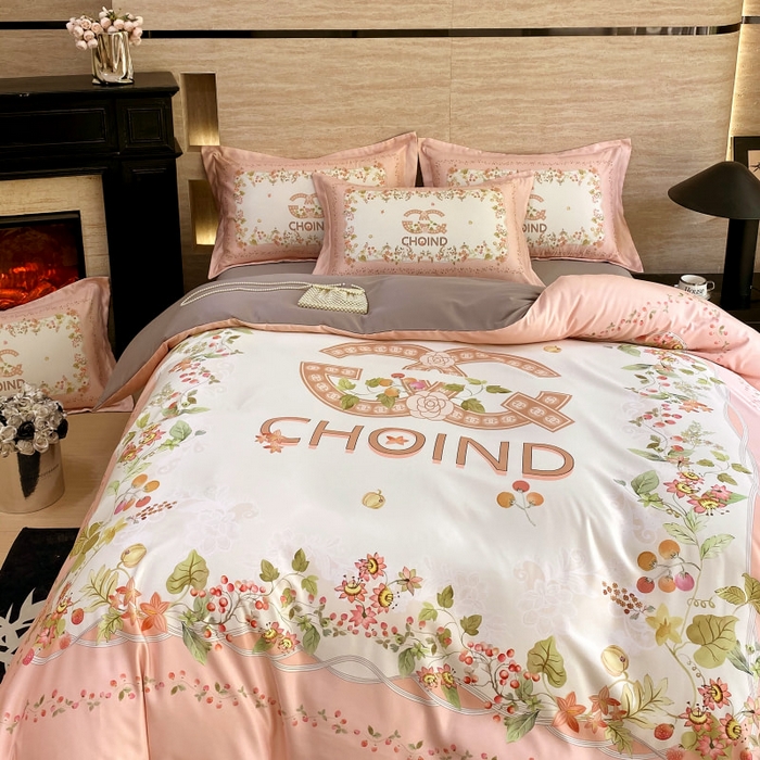 91家纺网 家纺一手货源 找家纺 大麦乐田 2025新款轻奢高端数码印花四件套系列 香丽 浪漫玉