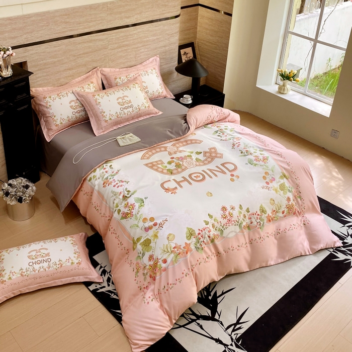 91家纺网 家纺一手货源 找家纺 大麦乐田 2025新款轻奢高端数码印花四件套系列 香丽 浪漫玉