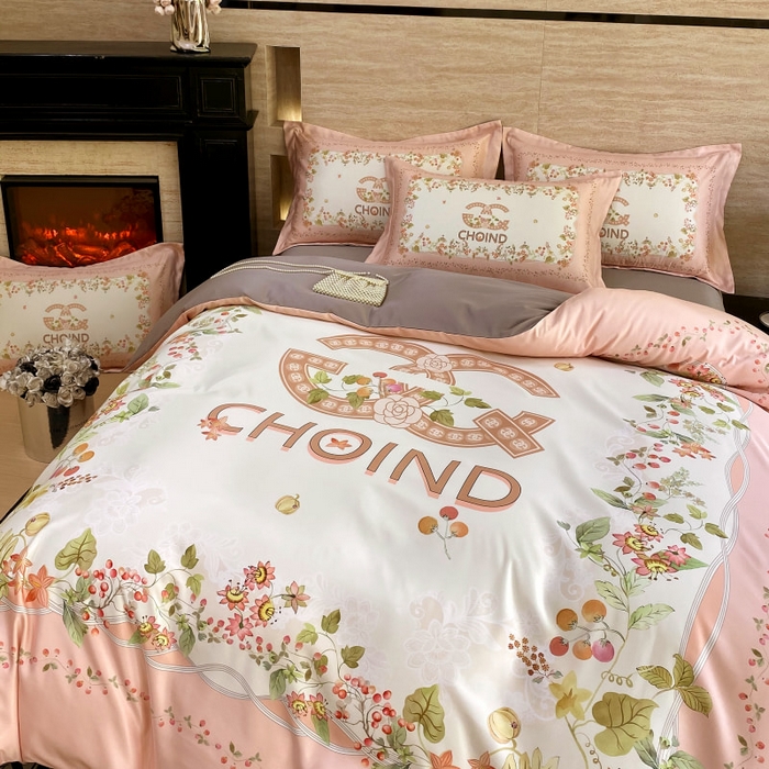 91家纺网 家纺一手货源 找家纺 大麦乐田 2025新款轻奢高端数码印花四件套系列 香丽 浪漫玉