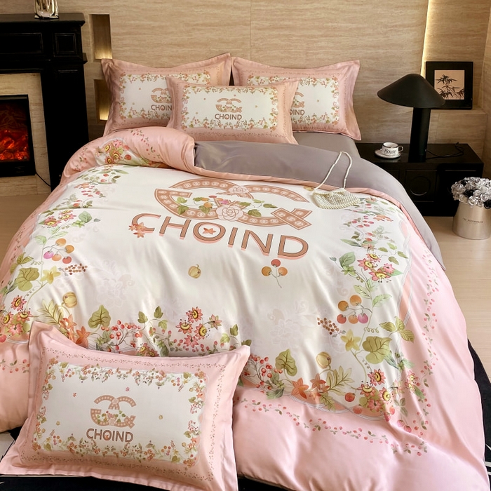 91家纺网 家纺一手货源 找家纺 大麦乐田 2025新款轻奢高端数码印花四件套系列 香丽 浪漫玉