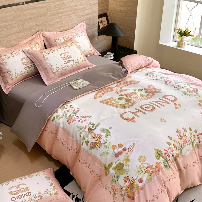 91家纺网 家纺一手货源 找家纺 大麦乐田 2025新款轻奢高端数码印花四件套系列 香丽 浪漫玉