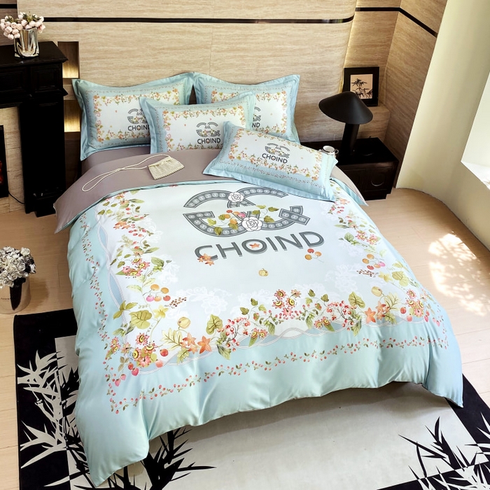 91家纺网 家纺一手货源 找家纺 大麦乐田 2025新款轻奢高端数码印花四件套系列 香丽 爱琴海