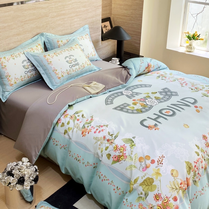 91家纺网 家纺一手货源 找家纺 大麦乐田 2025新款轻奢高端数码印花四件套系列 香丽 爱琴海