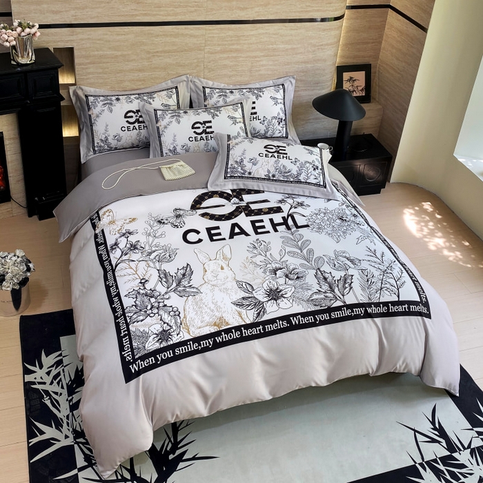 91家纺网 家纺一手货源 找家纺 大麦乐田 2025新款轻奢高端数码印花四件套系列 唯爱