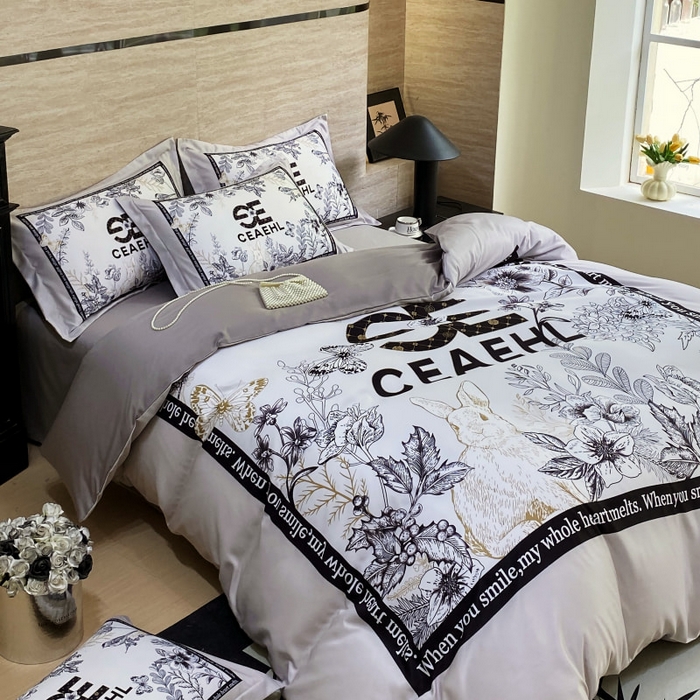 91家纺网 家纺一手货源 找家纺 大麦乐田 2025新款轻奢高端数码印花四件套系列 唯爱