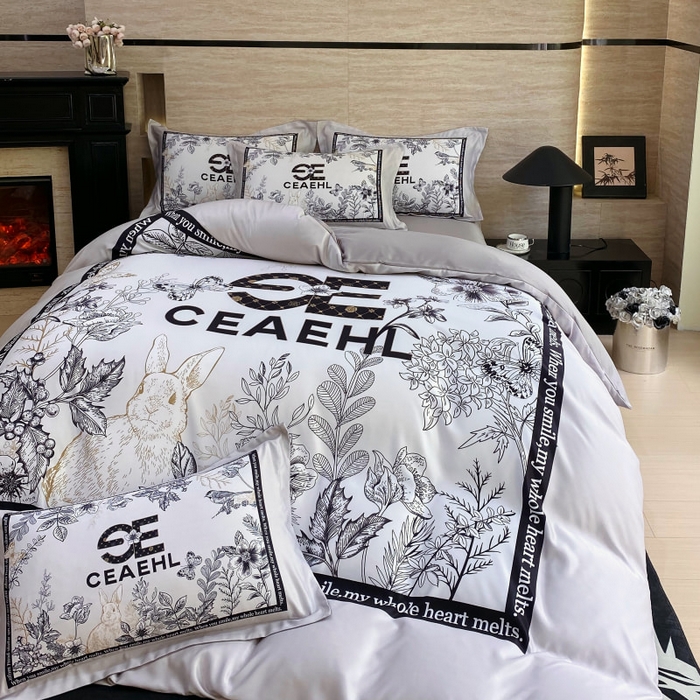 大麦乐田 2025新款轻奢高端数码印花四件套系列 唯爱