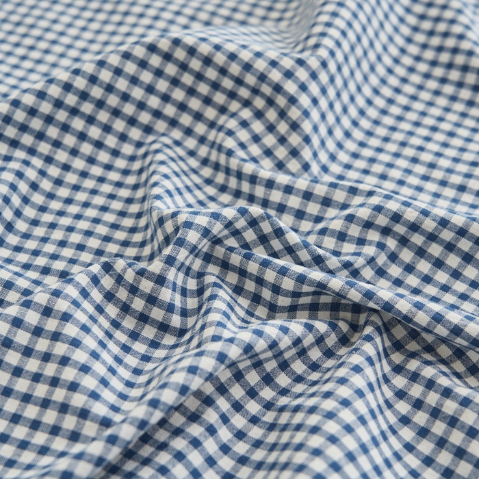 91家纺网 家纺一手货源 找家纺 早晨家纺 2025新款色织纯棉水洗棉毛巾绣床单 星曜床单-深蓝