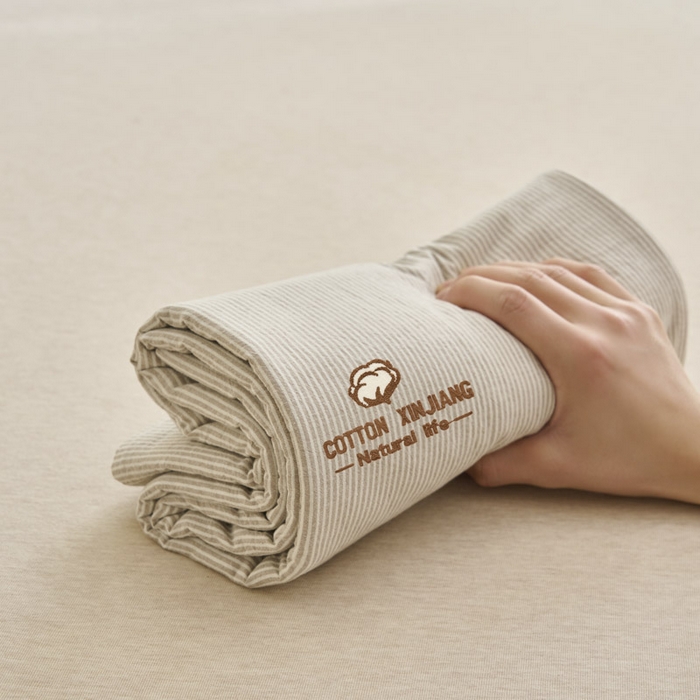 91家纺网 家纺一手货源 找家纺 早晨家纺 2025新款色织纯棉水洗棉毛巾绣床单 流年床单-米咖