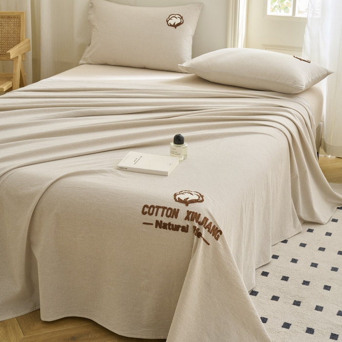 91家纺网 家纺一手货源 找家纺 （总）早晨家纺 2025新款色织纯棉水洗棉毛巾绣床单