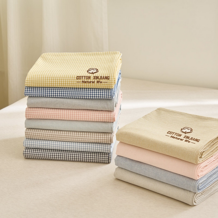 91家纺网 家纺一手货源 找家纺 （总）早晨家纺 2025新款色织纯棉水洗棉毛巾绣床单