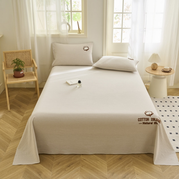 91家纺网 家纺一手货源 找家纺 （总）早晨家纺 2025新款色织纯棉水洗棉毛巾绣床单