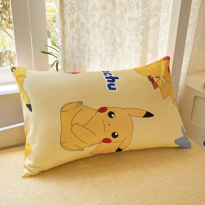 91家纺网 家纺一手货源 找家纺 （总）金爱家 2025新款宝可梦正版授权纯棉卡通皮卡丘学生宿舍三件套四件套系列