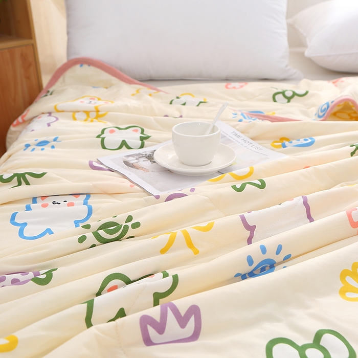 91家纺网 家纺一手货源 找家纺 贝兰仙奴 2025新款针织棉夏被 小米熊