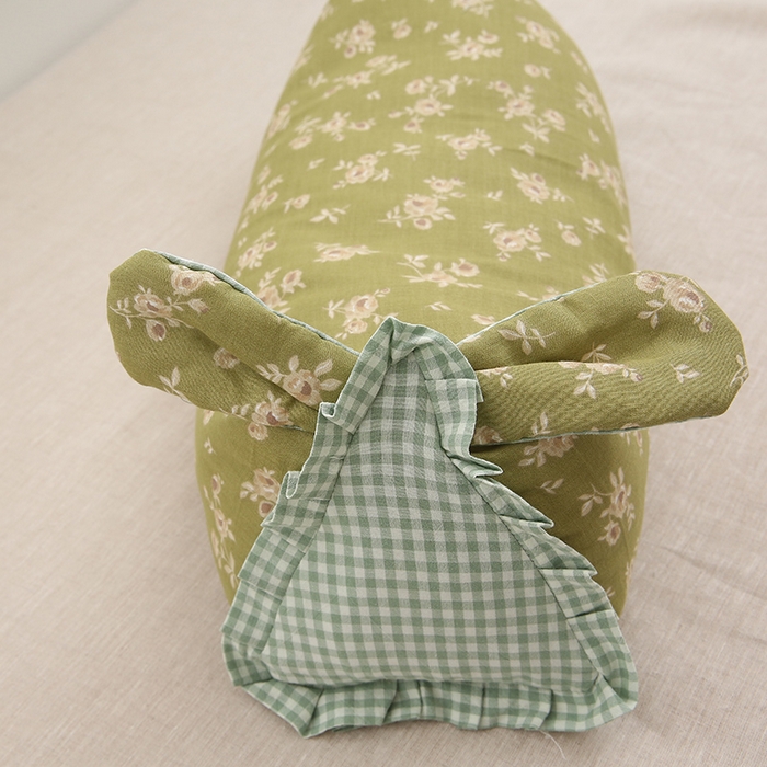 91家纺网 家纺一手货源 找家纺 梦叶草 2025新款全棉双层纱萌兔荞麦枕芯护颈枕头50*16*16cm（±2cm） 萌兔荞麦枕-青春时光