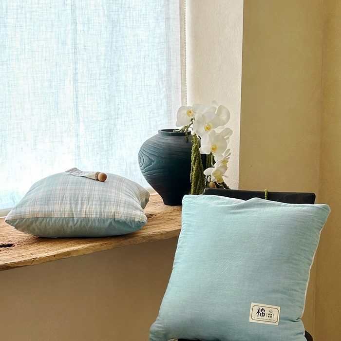 91家纺网 家纺一手货源 找家纺 多米家居 2025新款全棉水洗棉抱枕被 极光-绿