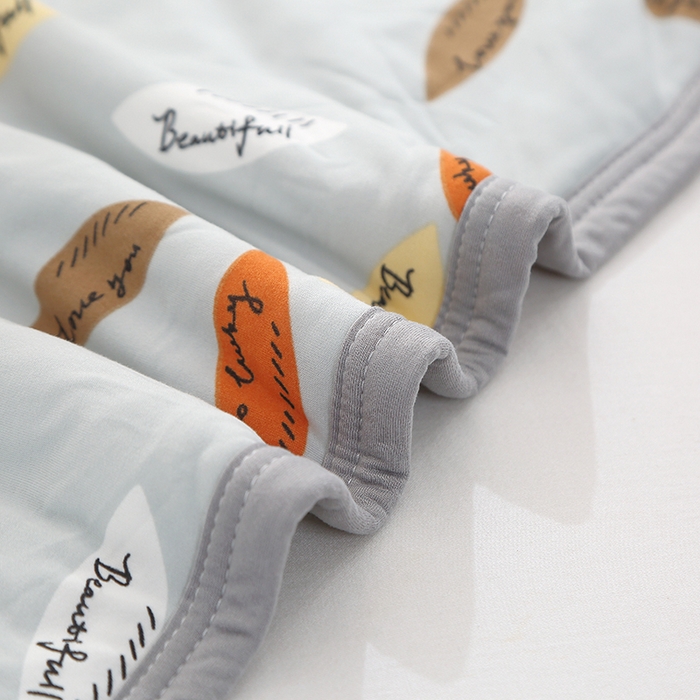 91家纺网 家纺一手货源 找家纺 贝兰仙奴 2025新款针织棉夏被 羽叶