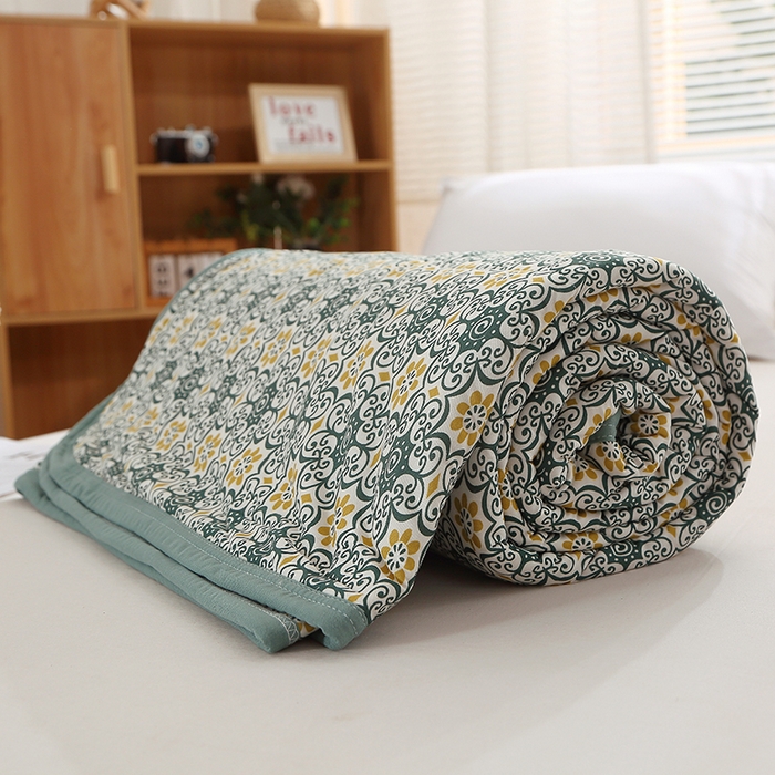 91家纺网 家纺一手货源 找家纺 贝兰仙奴 2025新款针织棉夏被 异域风情