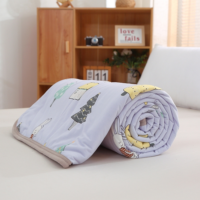 91家纺网 家纺一手货源 找家纺 贝兰仙奴 2025新款针织棉夏被 森林物语