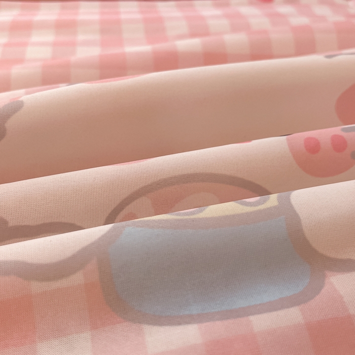 91家纺网 家纺一手货源 找家纺 慕澄家纺 2025新款真冰藤席子凉席夏被夏凉被空调被四件套 格子奶芙芙