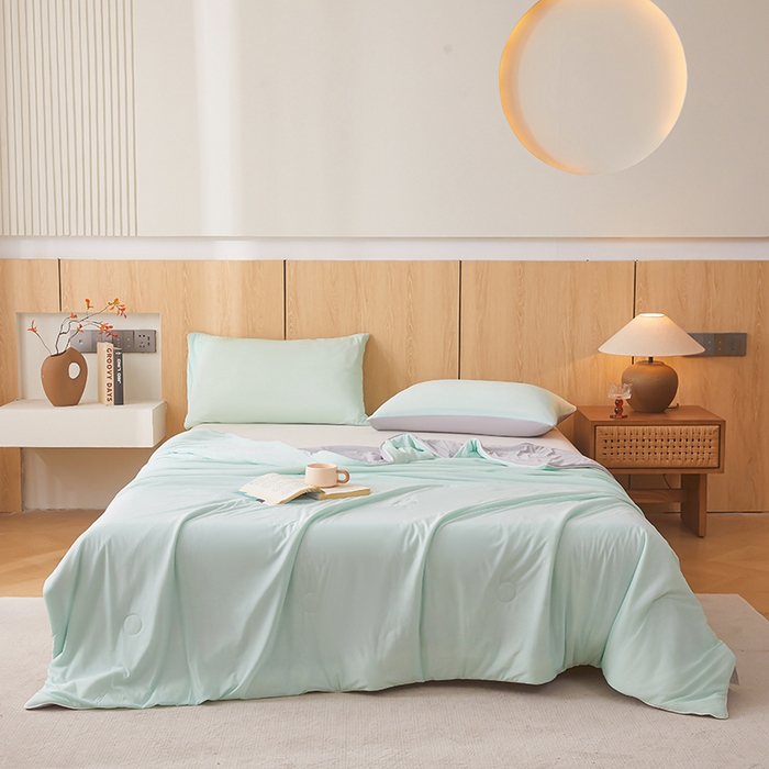 91家纺网 家纺一手货源 找家纺 （总）玉相逢  2025新款夏被空调被A类云母氨纶凉感丝夏凉被（可供外贸跨境）（可供外贸跨境） 