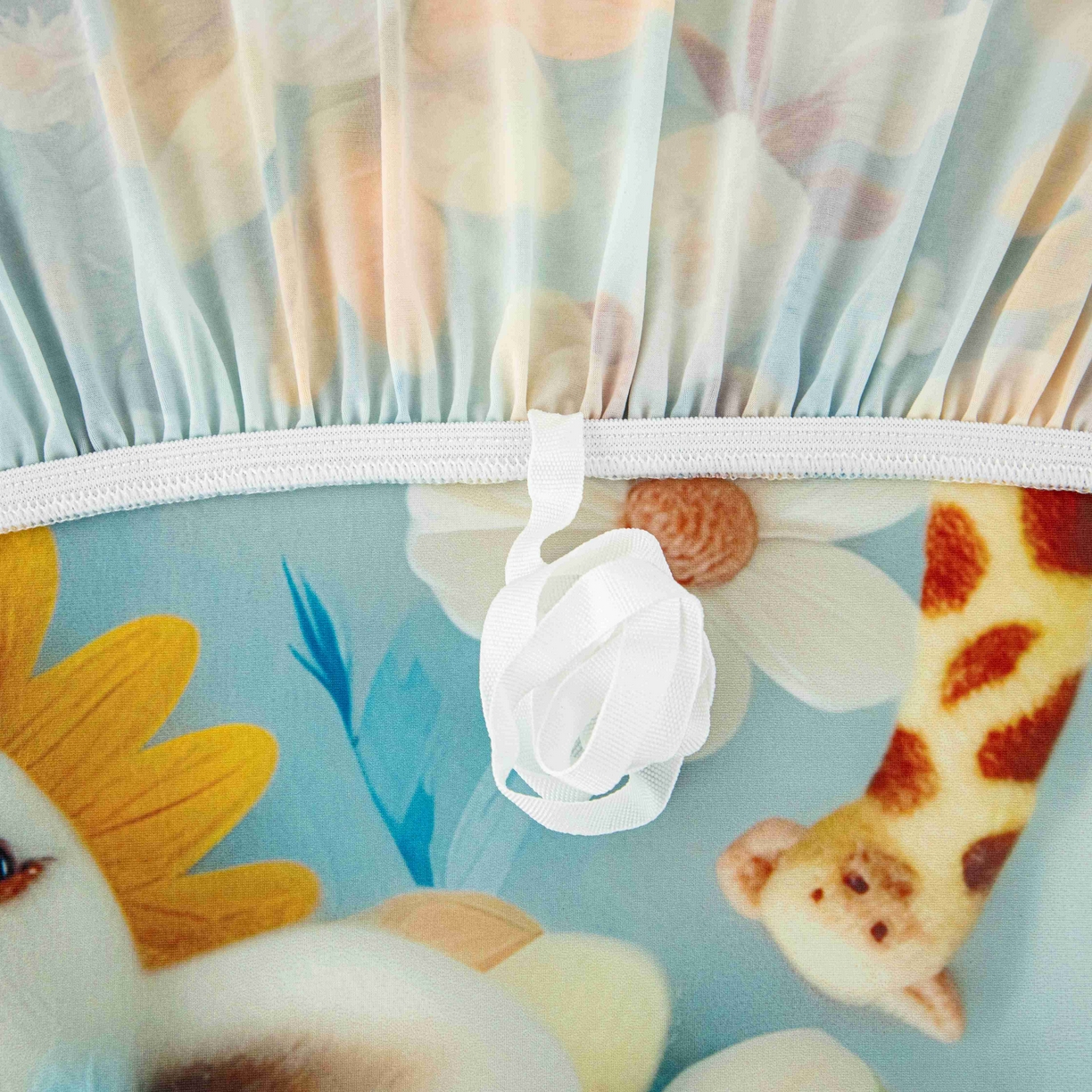 91家纺网 家纺一手货源 找家纺 沐沐家纺 2026春夏新款冰丝印花沙发套 动物乐园