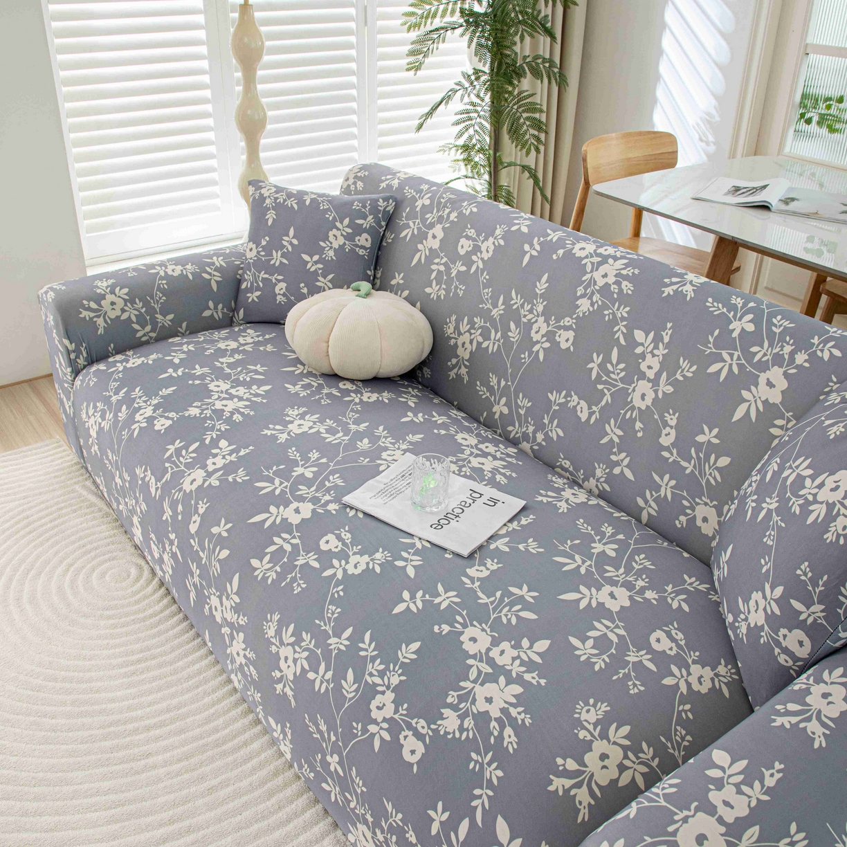 91家纺网 家纺一手货源 找家纺 沐沐家纺 2026春夏新款冰丝印花沙发套 花簇