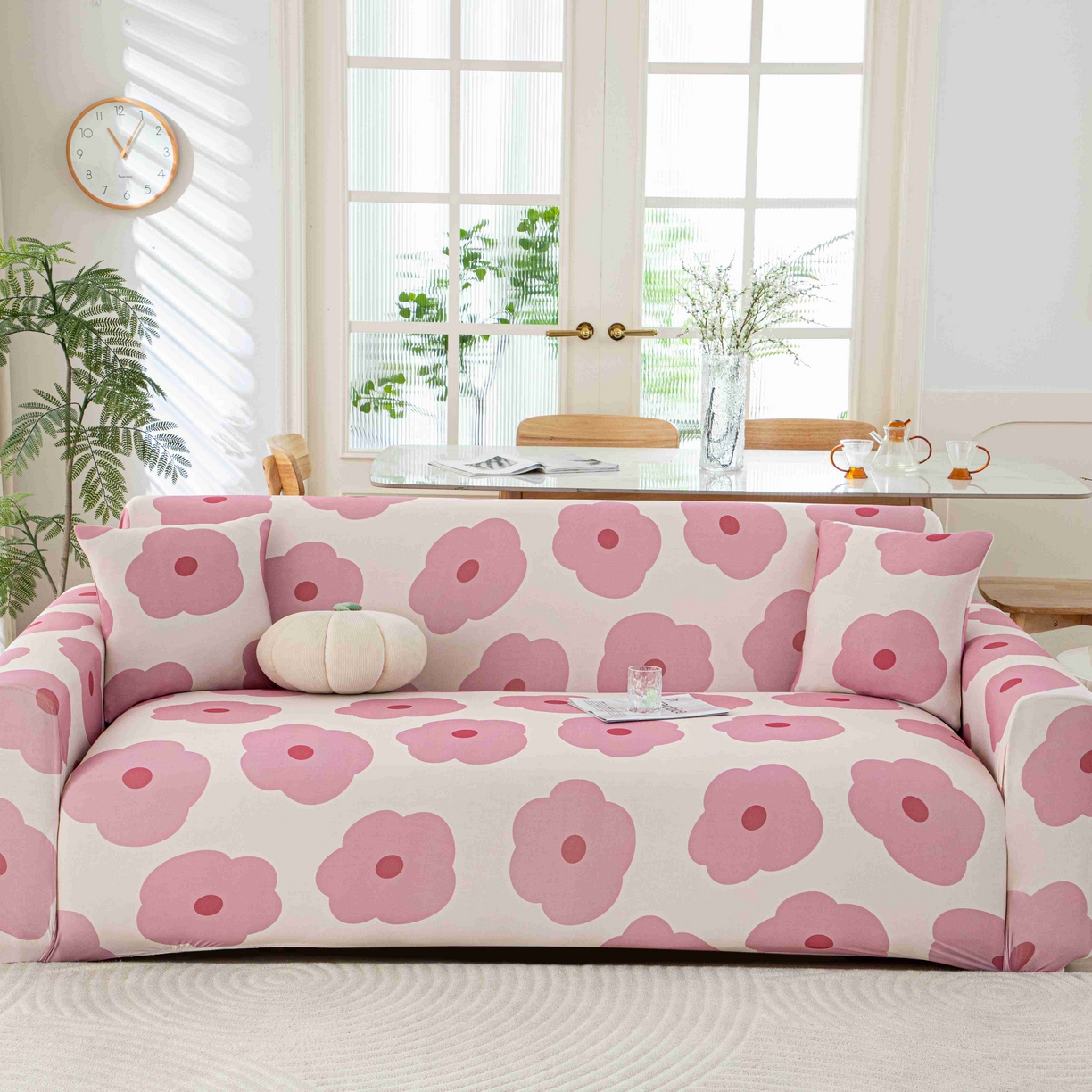 91家纺网 家纺一手货源 找家纺 沐沐家纺 2026春夏新款冰丝印花沙发套 玛奇朵