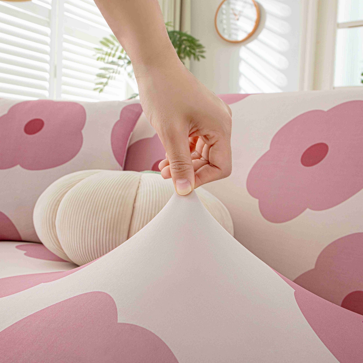 91家纺网 家纺一手货源 找家纺 沐沐家纺 2026春夏新款冰丝印花沙发套 玛奇朵