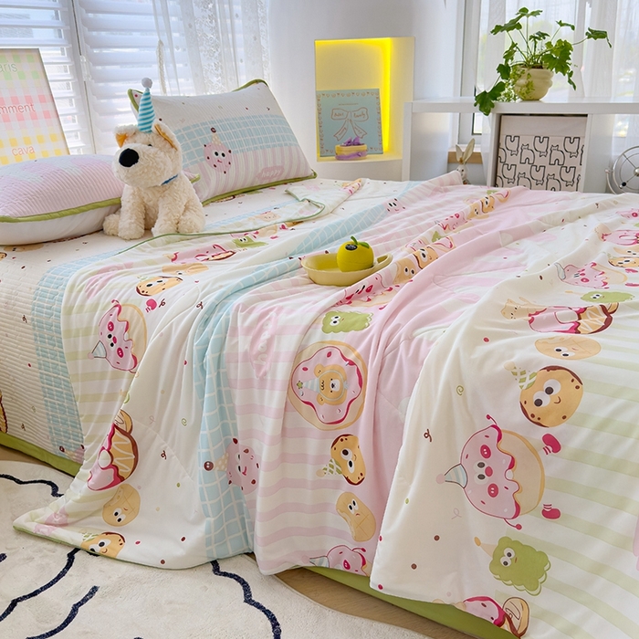 赫梵茜 2025春夏新款锦氨凉感丝冰皮软席床盖夏被夏凉被空调被四件套