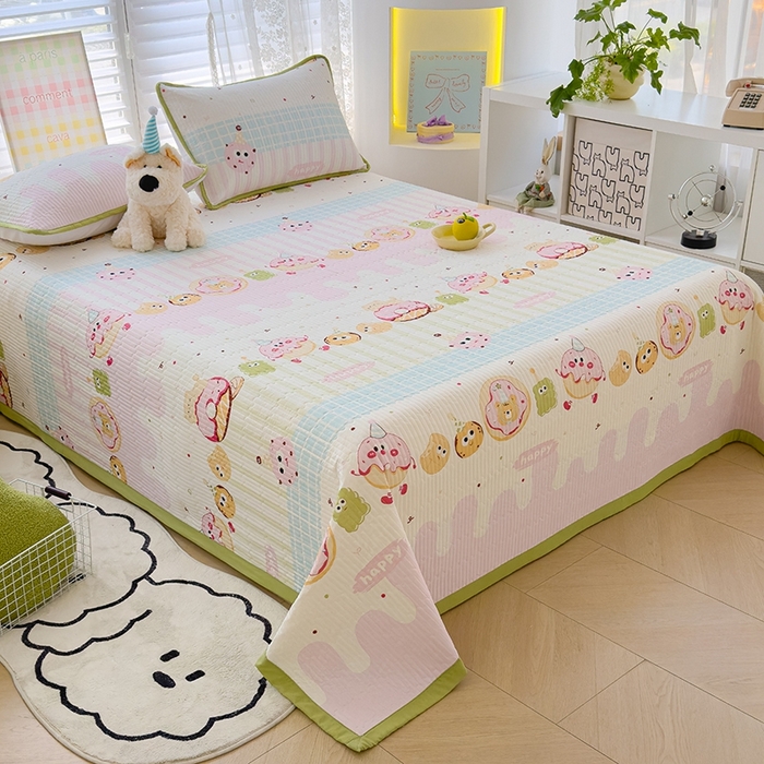 91家纺网 家纺一手货源 找家纺 赫梵茜 2025春夏新款锦氨凉感丝冰皮软席床盖夏被夏凉被空调被四件套