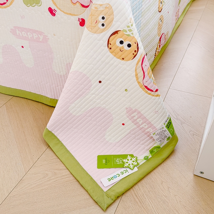 91家纺网 家纺一手货源 找家纺 赫梵茜 2025春夏新款锦氨凉感丝冰皮软席床盖夏被夏凉被空调被四件套