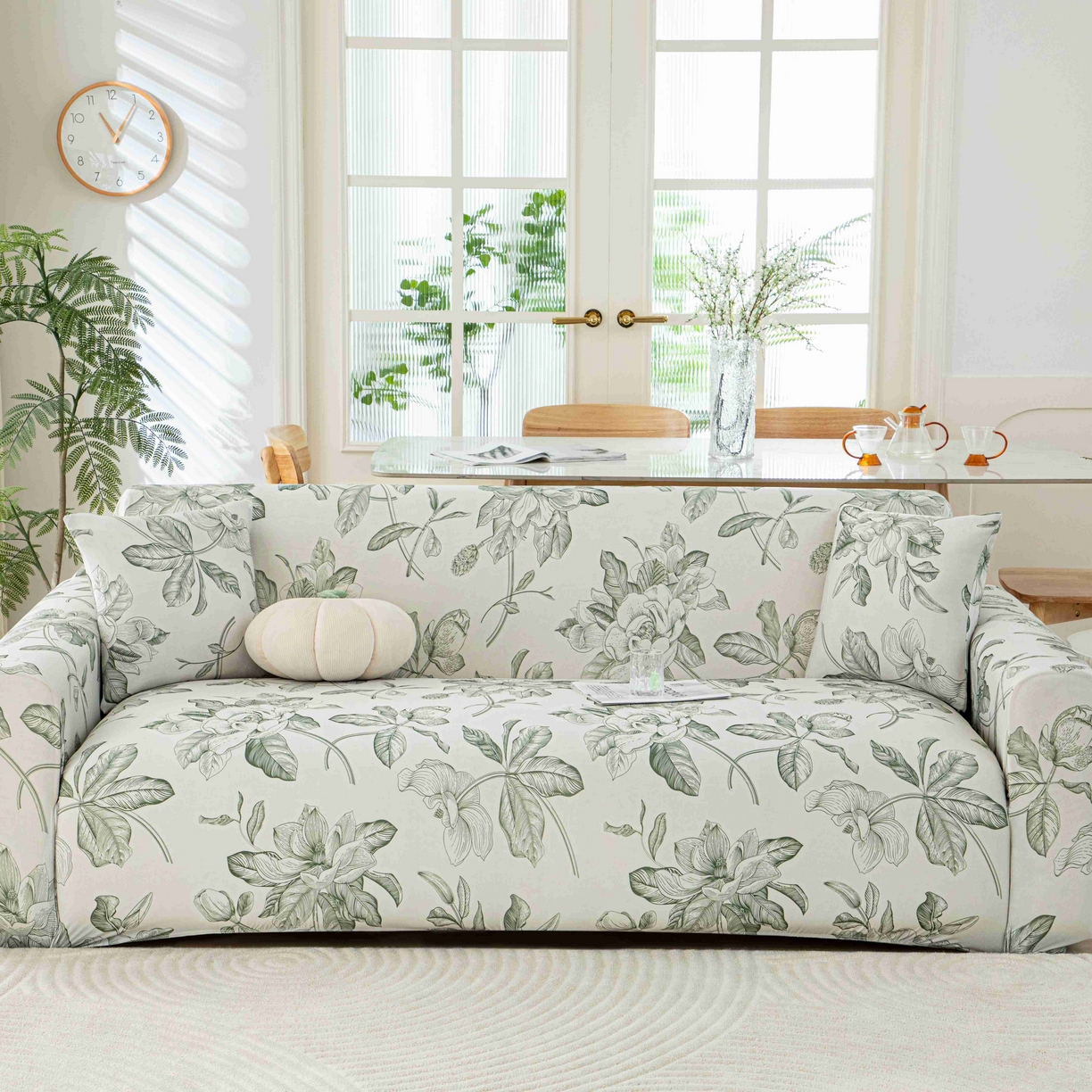 91家纺网 家纺一手货源 找家纺 沐沐家纺 2026春夏新款冰丝印花沙发套 清袅