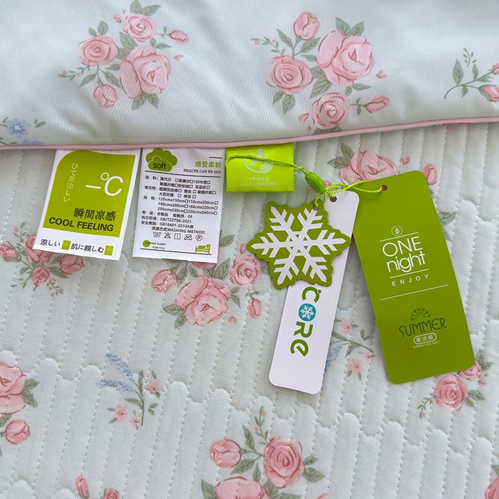 91家纺网 家纺一手货源 找家纺 赫梵茜 2025春夏新款无套路不墨迹锦氨凉感丝双面印花小冰皮夏被夏凉被空调被可机洗