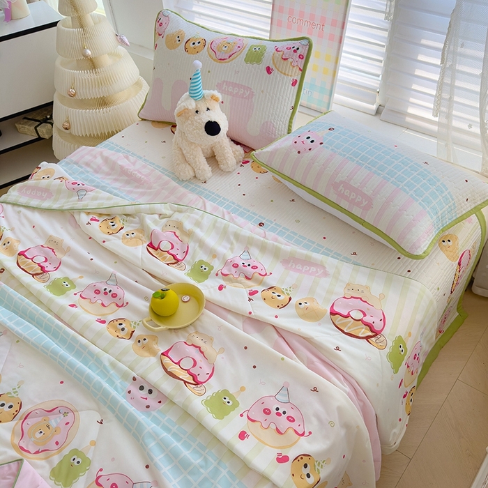 91家纺网 家纺一手货源 找家纺 赫梵茜 2025春夏新款无套路不墨迹锦氨凉感丝双面印花小冰皮夏被夏凉被空调被可机洗