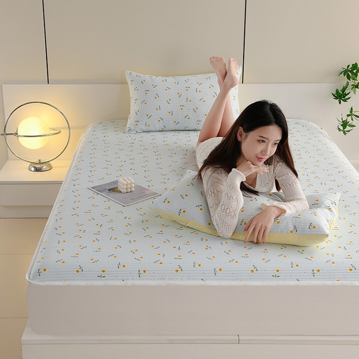 91家纺网 家纺一手货源 找家纺 （总）圣楚家纺 2025新款亲肤舒适云朵夹棉床笠