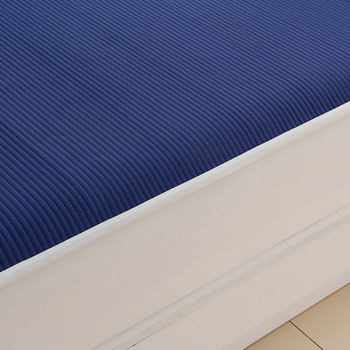 91家纺网 家纺一手货源 找家纺 圣楚家纺 2025新款亲肤舒适云朵夹棉床笠 素色-蓝