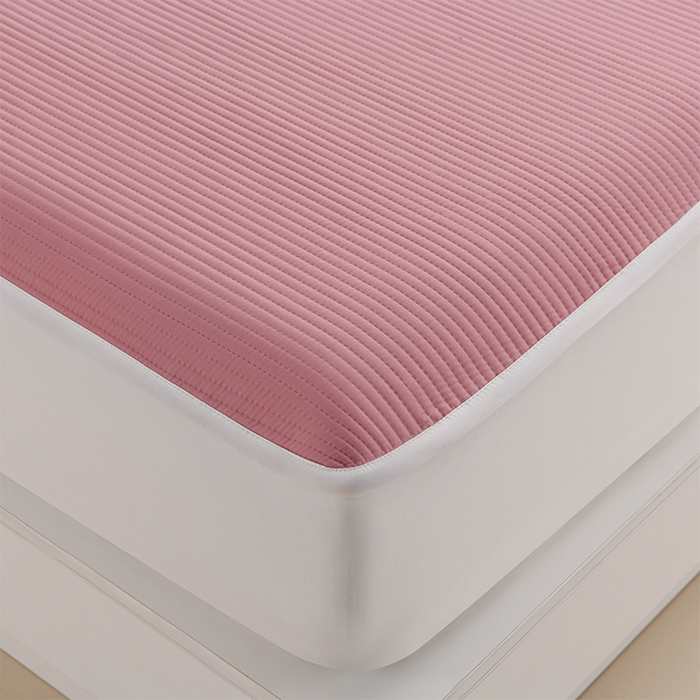 91家纺网 家纺一手货源 找家纺 圣楚家纺 2025新款亲肤舒适云朵夹棉床笠 素色-豆沙