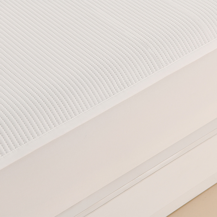 91家纺网 家纺一手货源 找家纺 圣楚家纺 2025新款亲肤舒适云朵夹棉床笠 素色-白