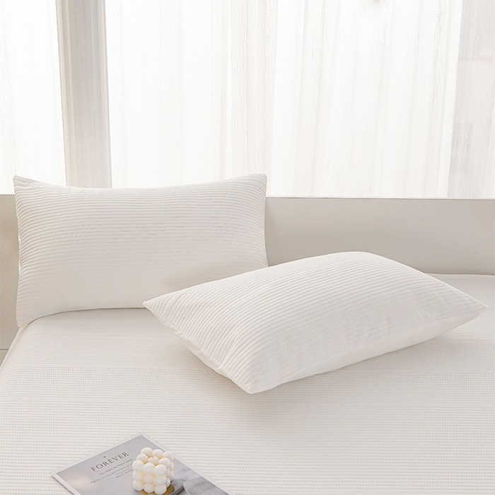 91家纺网 家纺一手货源 找家纺 圣楚家纺 2025新款亲肤舒适云朵夹棉床笠 素色-白