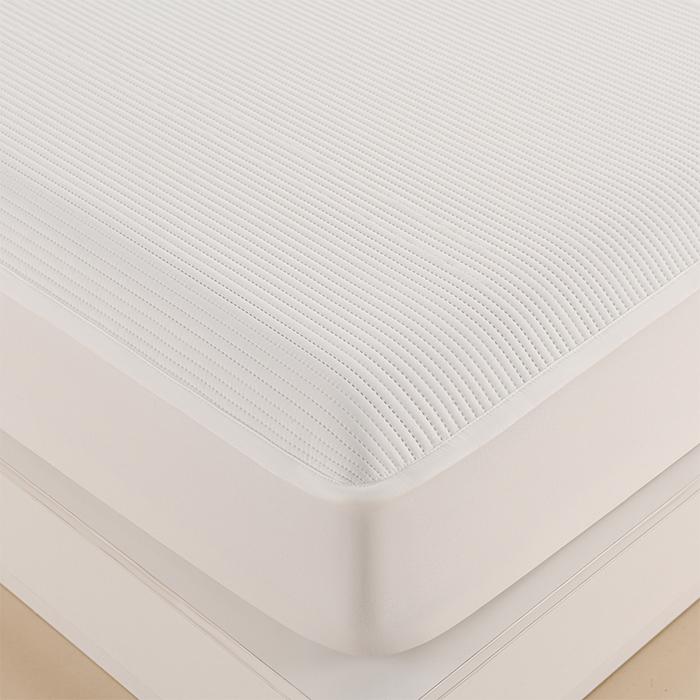 91家纺网 家纺一手货源 找家纺 圣楚家纺 2025新款亲肤舒适云朵夹棉床笠 素色-白