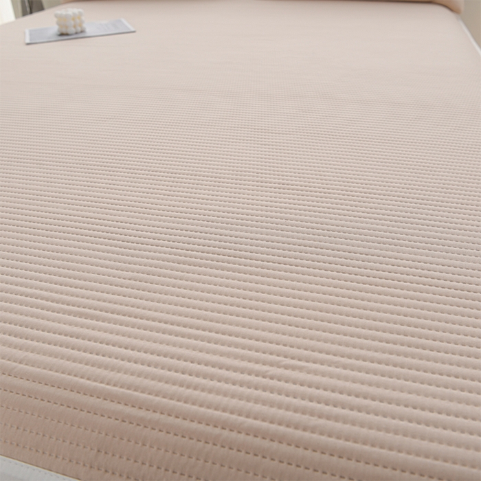 91家纺网 家纺一手货源 找家纺 圣楚家纺 2025新款亲肤舒适云朵夹棉床笠 素色-咖