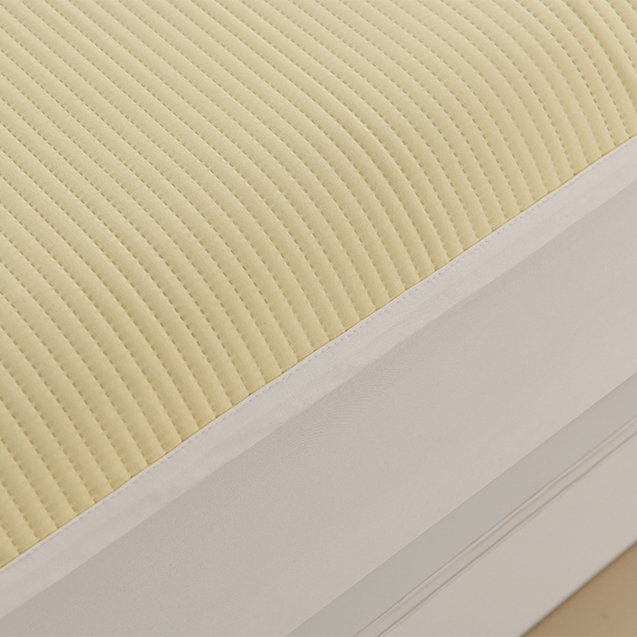 91家纺网 家纺一手货源 找家纺 圣楚家纺 2025新款亲肤舒适云朵夹棉床笠 素色-黄